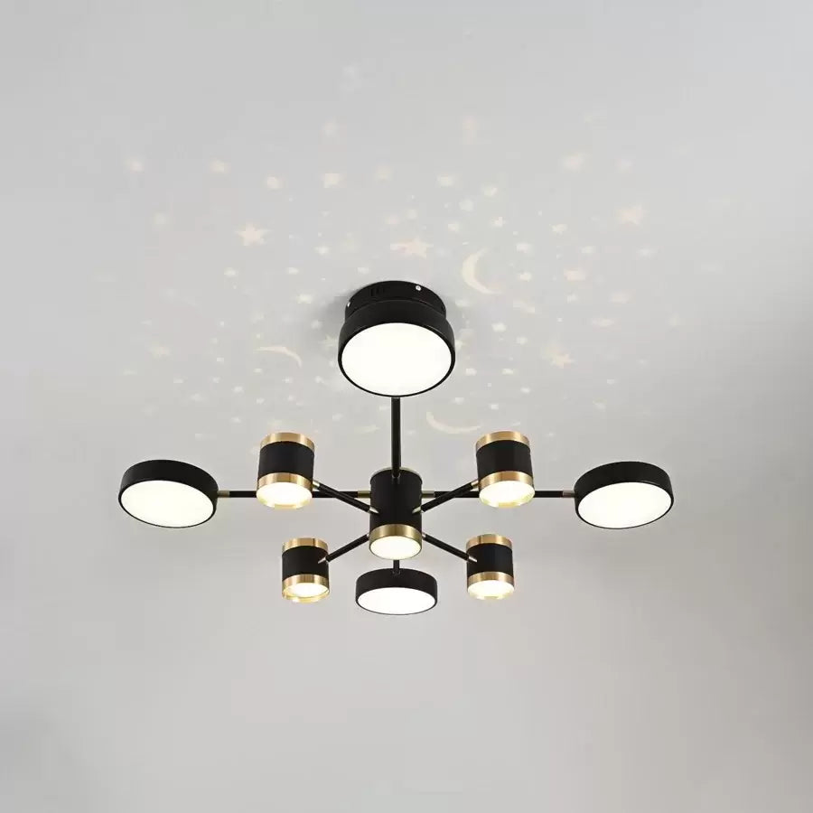 Lustra Led Cu Telecomanda Nova, 8 Elemente,Lumina Rece/Calda/Neutra, Dimabila - vivimall.ro