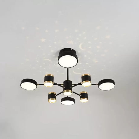 Lustra Led Cu Telecomanda Nova, 8 Elemente,Lumina Rece/Calda/Neutra, Dimabila - vivimall.ro