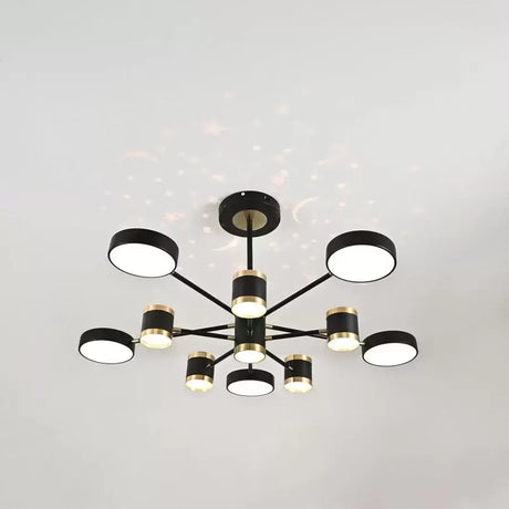 Lustra Led Cu Telecomanda Nova, 10 Elemente, Lumina Rece/Calda/Neutra, Dimabila - vivimall.ro