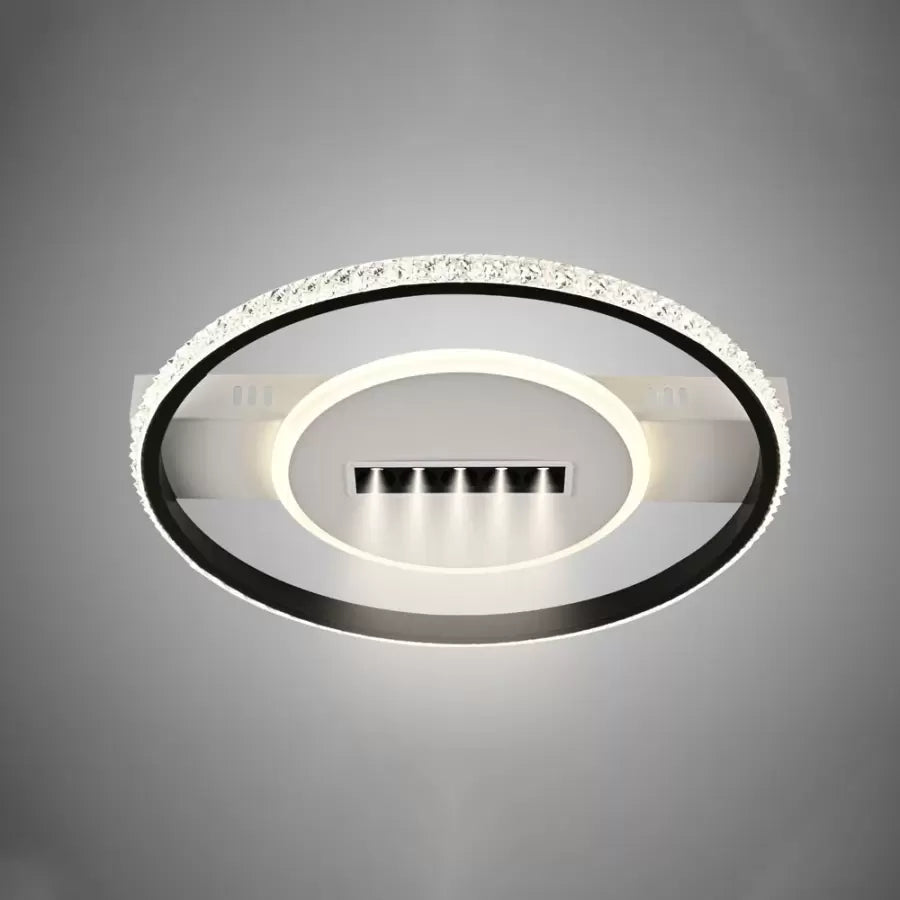 Lustra Led Cu Telecomanda Si Cristal Neil, Lumina Rece/Calda/Neutra, Dimabila - vivimall.ro