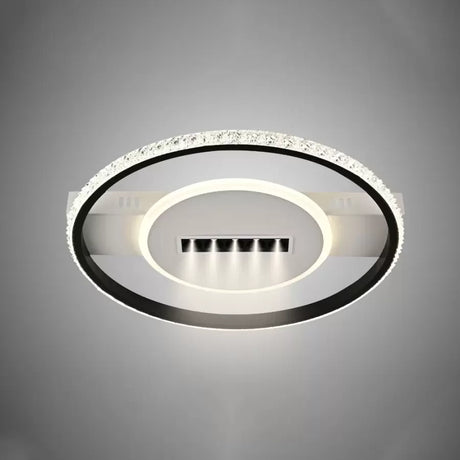 Lustra Led Cu Telecomanda Si Cristal Neil, Lumina Rece/Calda/Neutra, Dimabila - vivimall.ro
