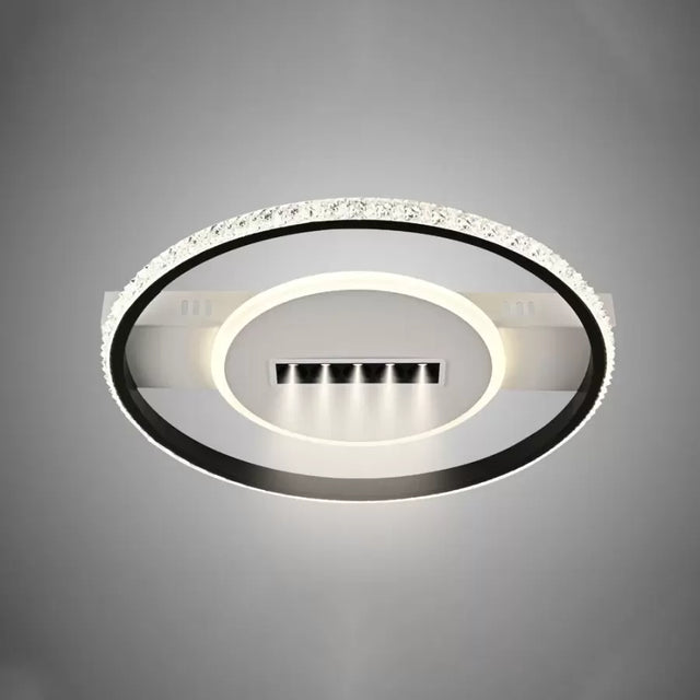 Lustra Led Cu Telecomanda Si Cristal Neil, Lumina Rece/Calda/Neutra, Dimabila - vivimall.ro