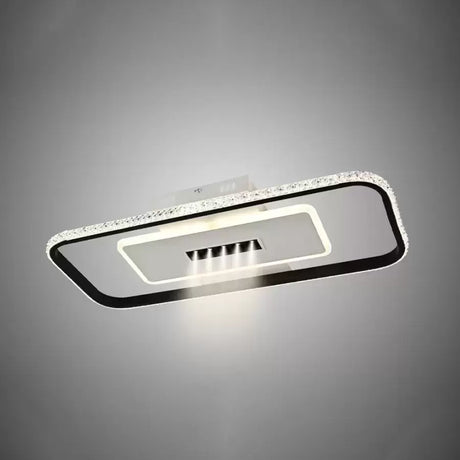 Lustra Led Cu Telecomanda Si Cristal Nikolas, Lumina Rece/Calda/Neutra, Dimabila - vivimall.ro