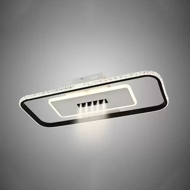 Lustra Led Cu Telecomanda Si Cristal Nikolas, Lumina Rece/Calda/Neutra, Dimabila - vivimall.ro