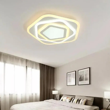 Lustra Led Cu Telecomanda Pentagon, Lumina Rece/Calda/Neutra - vivimall.ro