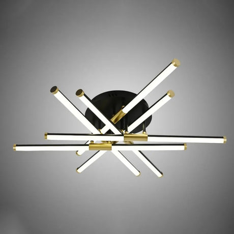 Lustra Led Cu Telecomanda Santino, 6 Elemente, Liniara, Lumina Rece/Calda/Neutra, Dimabila - vivimall.ro