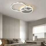 Lustra Led Cu Telecomanda Theodora, 2 Cercuri, Lumina Rece/Calda/Neutra, Dimabila - vivimall.ro