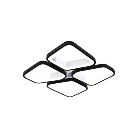 Lustra Led Cu Telecomanda Daiki, 4 Patrate, Lumina Rece/Calda/Neutra, Dimabila - vivimall.ro