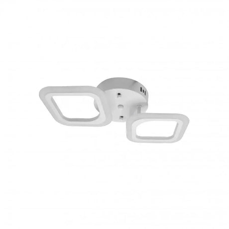 Lustra Led Erika, 2 Patrate, Lumina Neutra - vivimall.ro