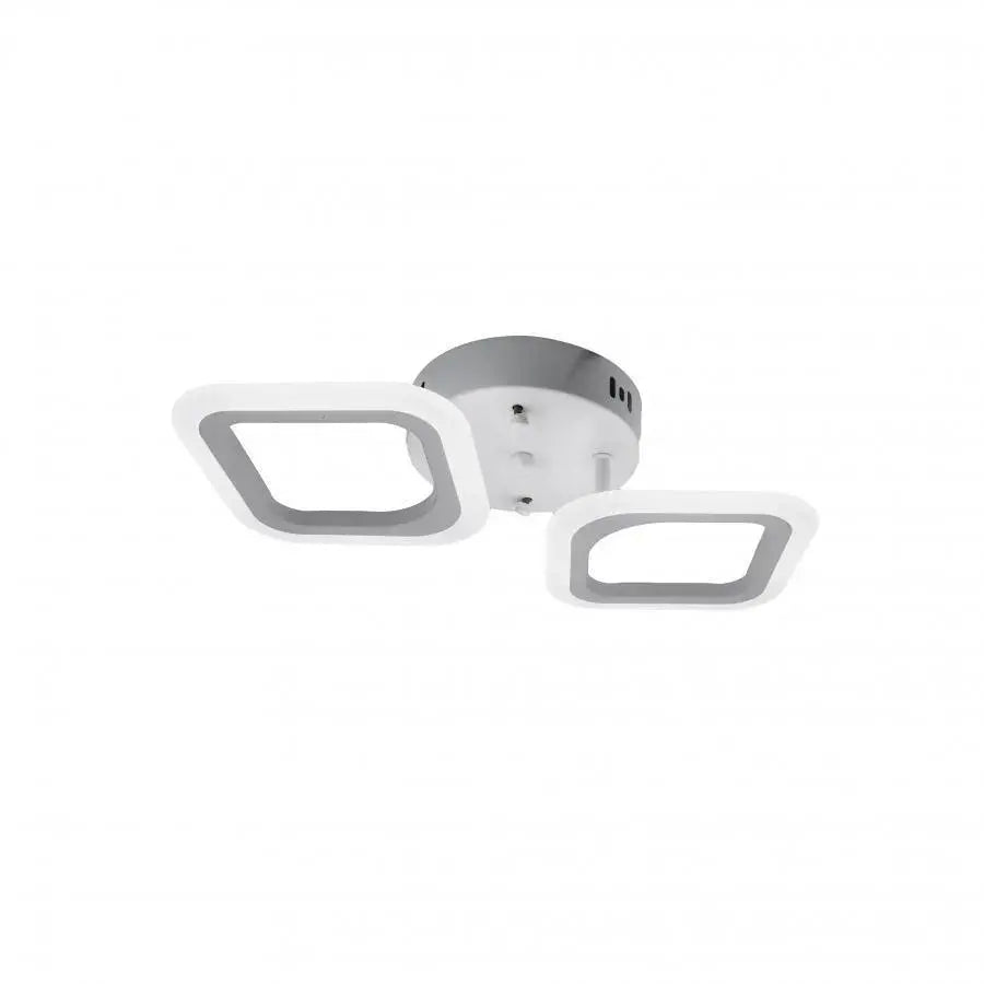 Lustra Led Erika, 2 Patrate, Lumina Neutra - vivimall.ro