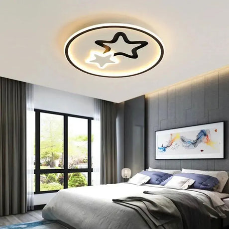 Lustra Led Cu Telecomanda Emeliana, Stea, Lumina Rece/Calda/Neutra, Dimabila - vivimall.ro