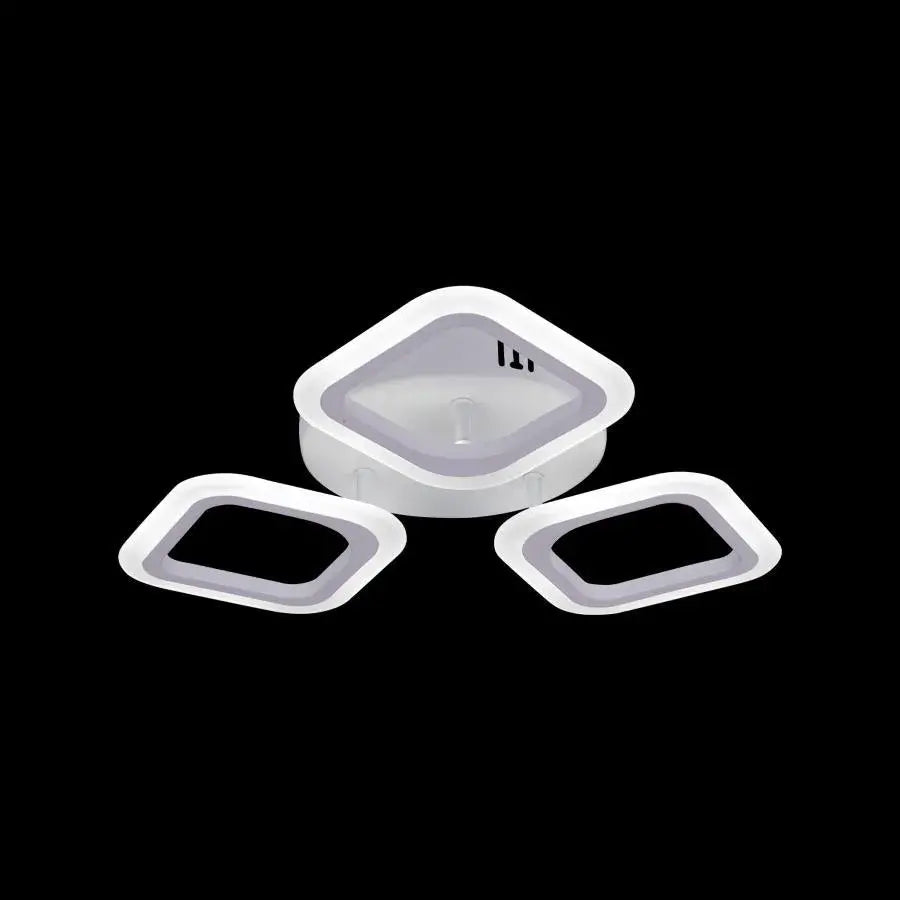 Lustra Led Erika, 3 Patrate, Lumina Neutra - vivimall.ro
