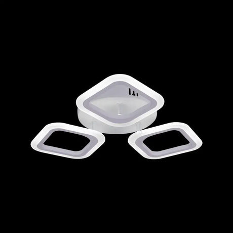 Lustra Led Erika, 3 Patrate, Lumina Neutra - vivimall.ro
