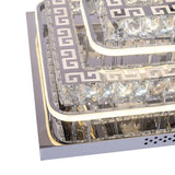 Lustra Led Cu Telecomanda Si Cristal Etan, Lumina Rece/Calda/Neutra, Dimabila - vivimall.ro