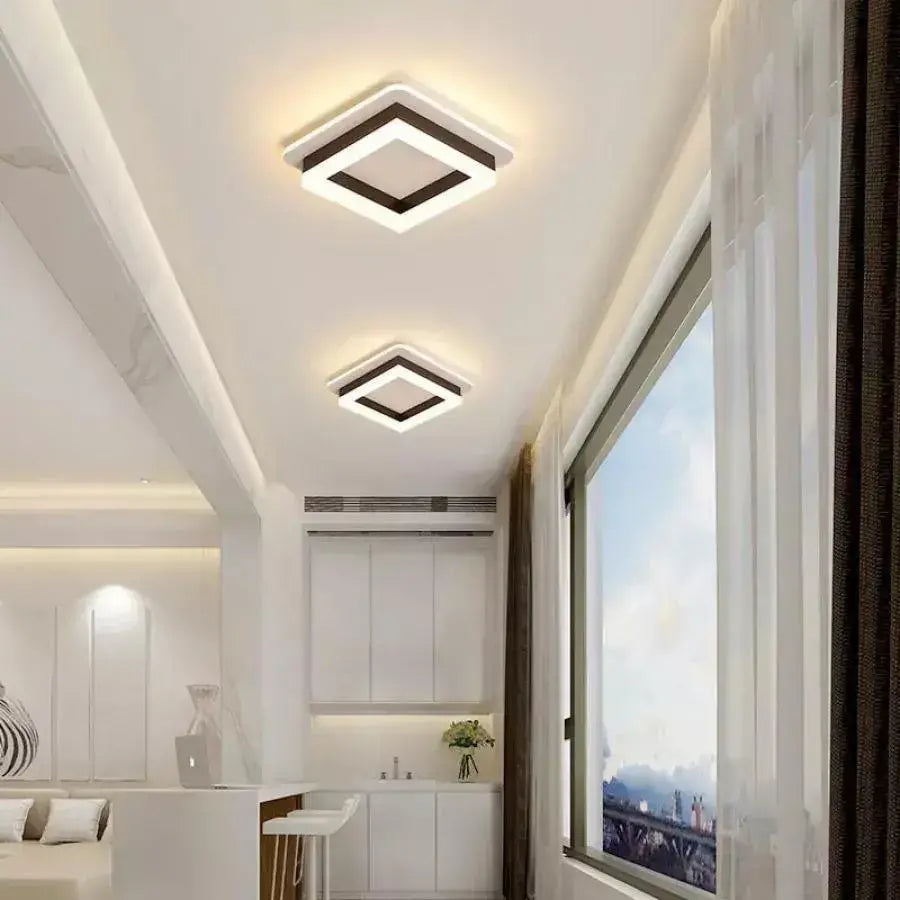 Lustra Led Moderna W, Lungime 20 Cm, Patrata, Lumina Rece/Calda/Neutra - vivimall.ro