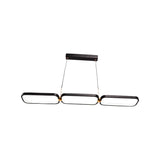 Lustra Led Cu Telecomanda Hansa, 3 Elemente, Liniara, Lumina Rece/Calda/Neutra, Dimabila - vivimall.ro