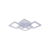Lustra Led Cu Telecomanda Si Cristal Quadris Rgb, 6 Patrate, Lumina Rece/Calda/Neutra, Dimabila - vivimall.ro