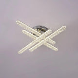 Lustra Led Cu Telecomanda Si Cristal Graciana, Liniara, Lumina Rece/Calda/Neutra, Dimabila - vivimall.ro