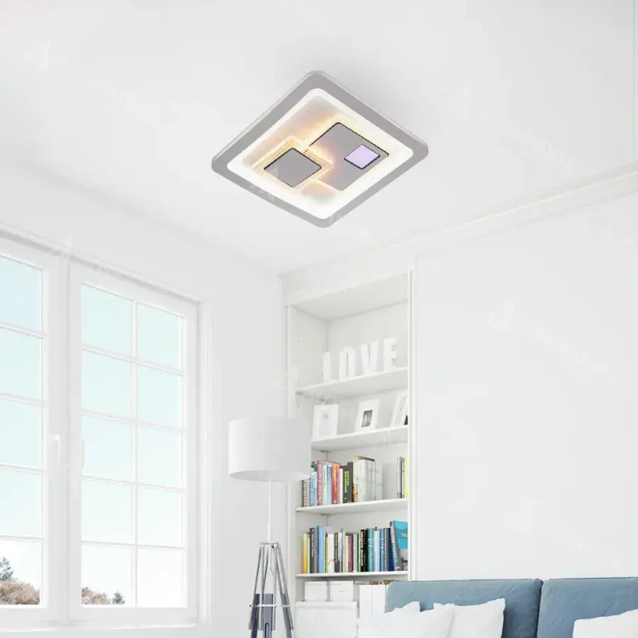Lustra Led Keren, Diametru 26Cm, Patrata, Lumina Rece/Calda/Neutra - vivimall.ro