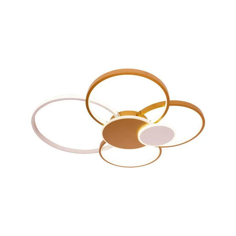Lustra Led Cu Telecomanda Killian , 6 Cercuri, Lumina Rece/Calda/Neutra, Dimabila - vivimall.ro