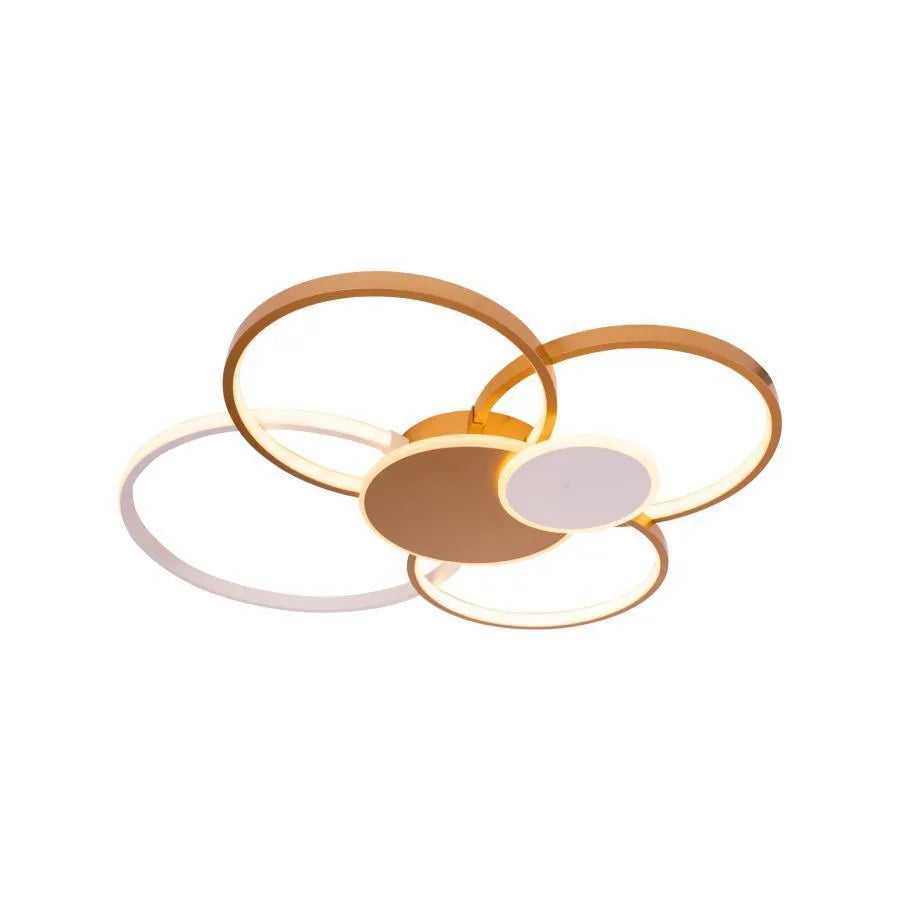 Lustra Led Cu Telecomanda Killian , 6 Cercuri, Lumina Rece/Calda/Neutra, Dimabila - vivimall.ro