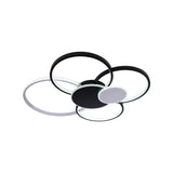 Lustra Led Cu Telecomanda Killian , 6 Cercuri, Lumina Rece/Calda/Neutra, Dimabila - vivimall.ro