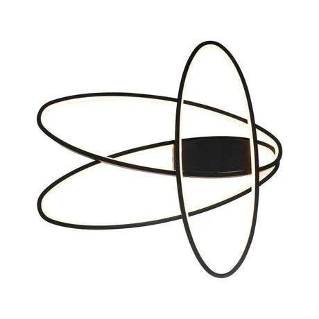 Lustra Led Cu Telecomanda Orbita, 3 Elemente, Ovala, Lumina Rece/Calda/Neutra, Dimabila - vivimall.ro