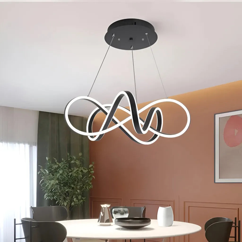 Lustra Led Suspendata Cu Telecomanda Infinity Halo, Lumina Rece/Calda/Neutra, Dimabila - vivimall.ro