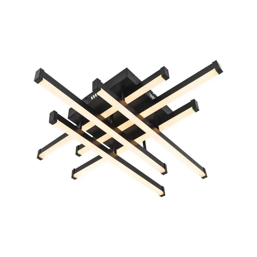 Lustra Led Cu Telecomanda Mora, 6 Elemente, Liniara, Lumina Rece/Calda/Neutra, Dimabila - vivimall.ro