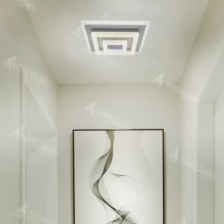 Lustra Led Medeea, Diametru 26Cm, Patrata, Lumina Rece/Calda/Neutra - vivimall.ro