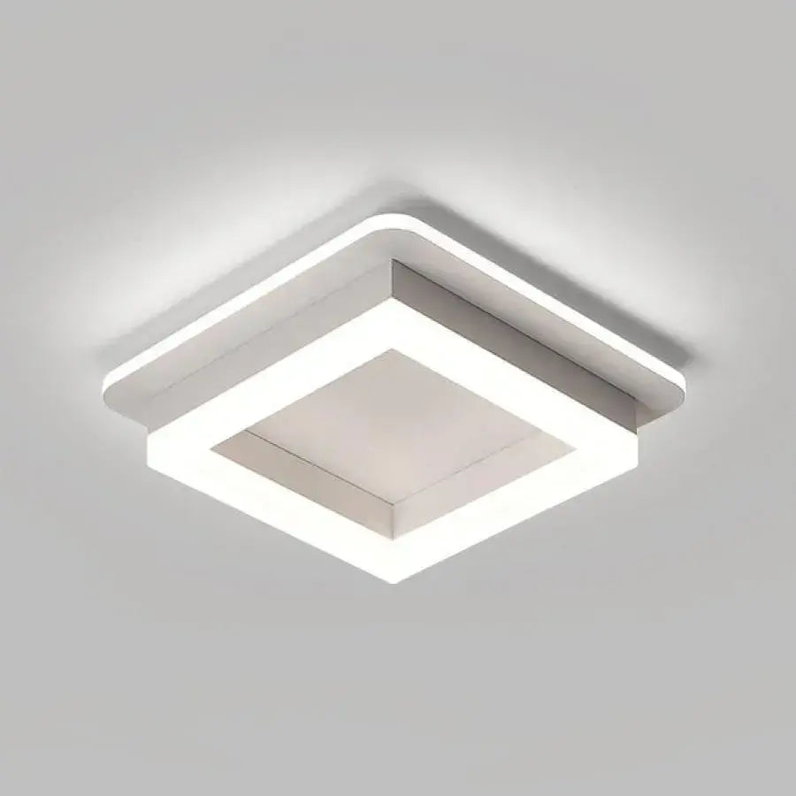 Lustra Led Moderna, Diametru 22Cm, Patrata, Lumina Rece/Calda/Neutra - vivimall.ro