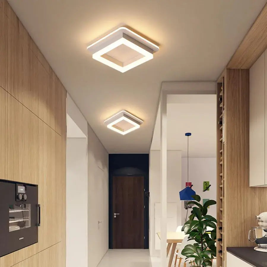 Lustra Led Moderna, Diametru 22Cm, Patrata, Lumina Rece/Calda/Neutra - vivimall.ro