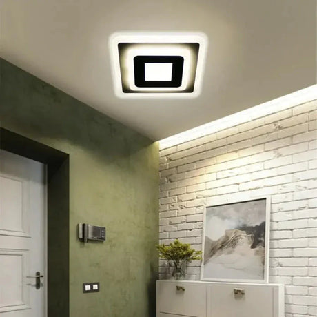 Lustra Led Mornika, Diametru 25Cm, Patrata, Lumina Neutra - vivimall.ro