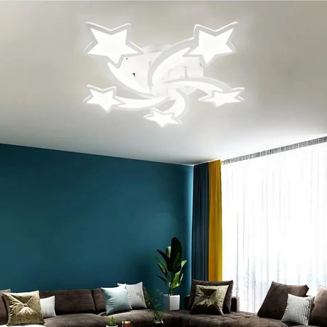 Lustra Led Cu Telecomanda Ipomoea, 5 Stele, Lumina Rece/Calda/Neutra, Dimabila - vivimall.ro
