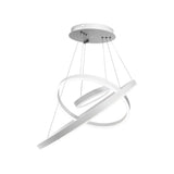 Lustra Led Suspendata Cu Telecomanda Azariah, 3 Cercuri, Lumina Rece/Calda/Neutra, Dimabila - vivimall.ro