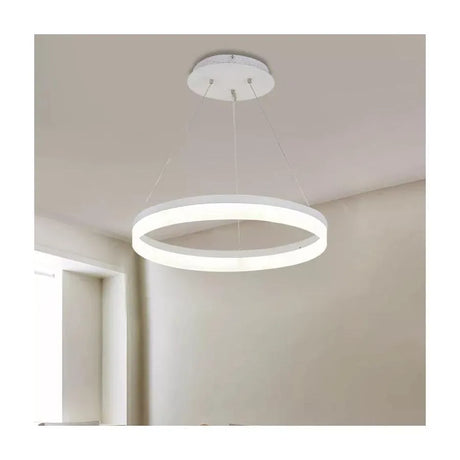 Lustra Led Suspendata Cu Telecomanda Azariah, 1 Cerc, Lumina Rece/Calda/Neutra, Dimabila - vivimall.ro