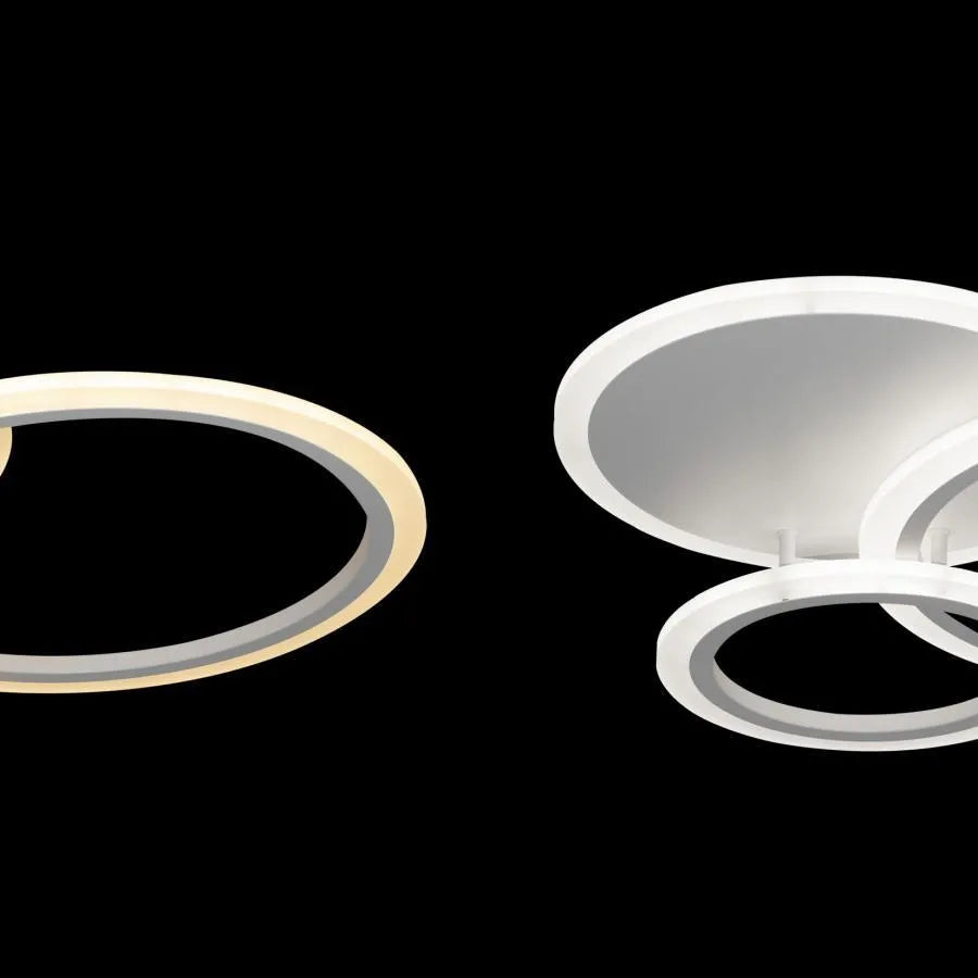Lustra Led Cu Telecomanda Lucy, 3 Cercuri, Lumina Rece/Calda/Neutra, Dimabila - vivimall.ro