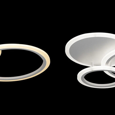 Lustra Led Cu Telecomanda Lucy, 3 Cercuri, Lumina Rece/Calda/Neutra, Dimabila - vivimall.ro