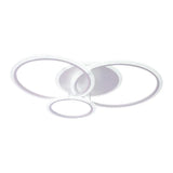 Lustra Led Cu Telecomanda Lucy, 4 Cercuri, Lumina Rece/Calda/Neutra, Dimabila - vivimall.ro