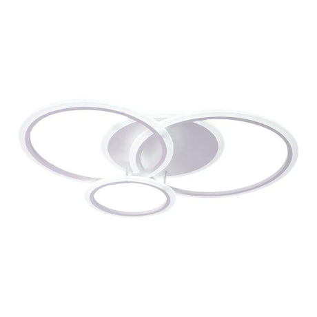 Lustra Led Cu Telecomanda Lucy, 4 Cercuri, Lumina Rece/Calda/Neutra, Dimabila - vivimall.ro