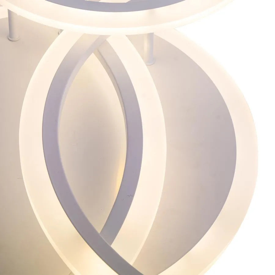 Lustra Led Cu Telecomanda Lucy, 4 Cercuri, Lumina Rece/Calda/Neutra, Dimabila - vivimall.ro