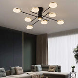 Lustra Led Cu Telecomanda Si Cristal Misel , 9 Elemente, Lumina Rece/Calda/Neutra, Dimabila - vivimall.ro