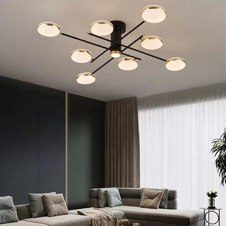 Lustra Led Cu Telecomanda Si Cristal Misel , 9 Elemente, Lumina Rece/Calda/Neutra, Dimabila - vivimall.ro