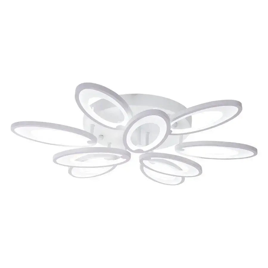 Lustra Led Cu Telecomanda Sunflower, 9 Elemente, Lumina Rece/Calda/Neutra, Dimabila - vivimall.ro