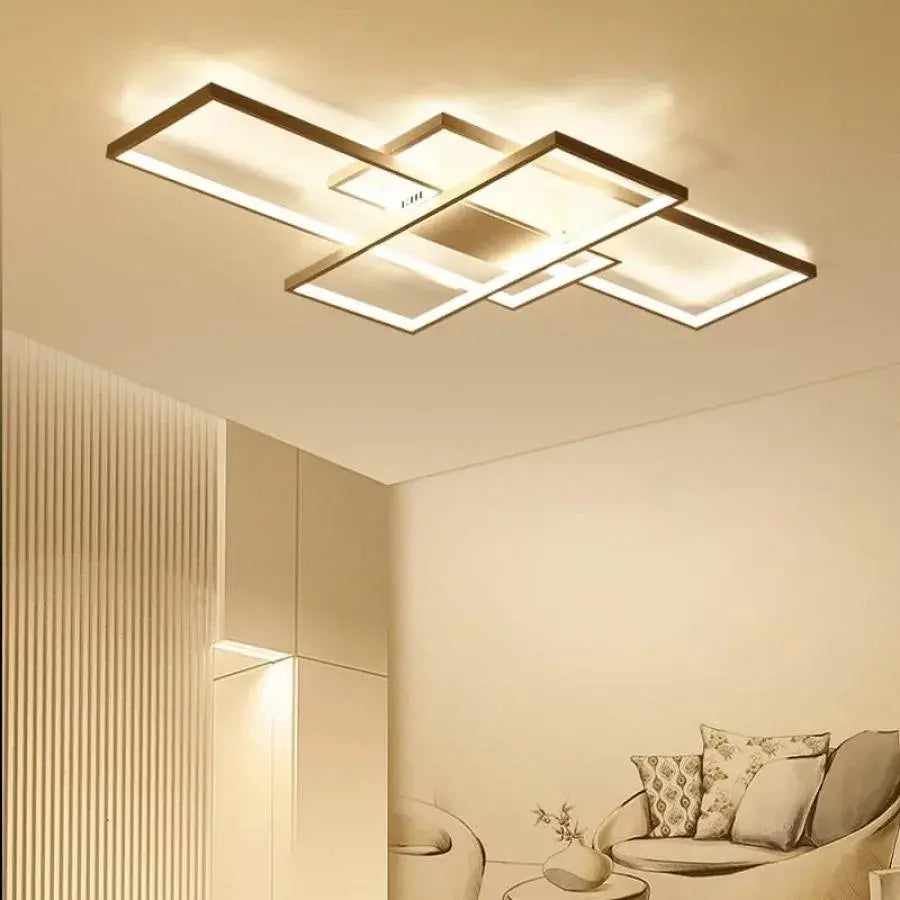 Lustra Led Cu Telecomanda Landyn, Lumina Rece/Calda/Neutra, Dimabila - vivimall.ro
