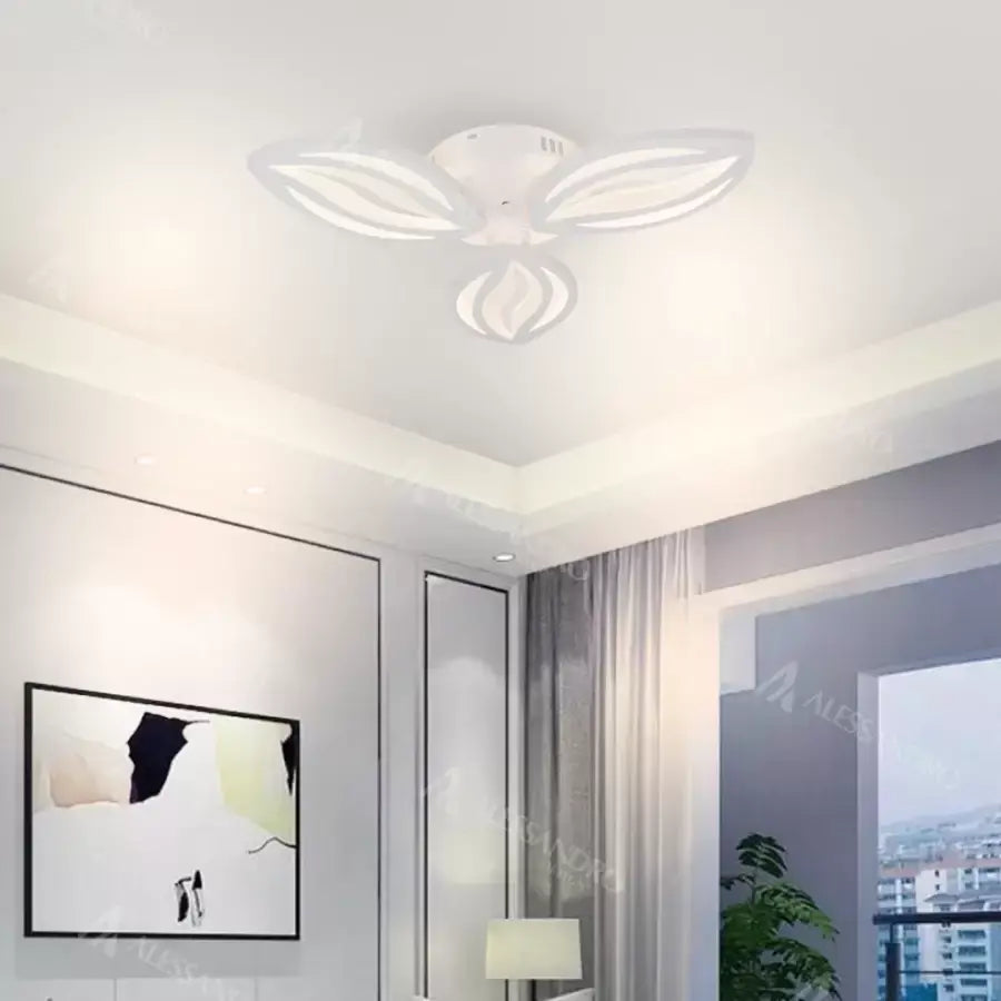 Lustra Led Cu Telecomanda Orchid, 3 Petale, Lumina Rece/Calda/Neutra, Dimabila - vivimall.ro