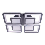 Lustra Led Cu Telecomanda Susan, 4 Patrate, Lumina Rece/Calda/Neutra, Dimabila - vivimall.ro