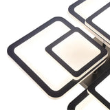 Lustra Led Cu Telecomanda Susan, 4 Patrate, Lumina Rece/Calda/Neutra, Dimabila - vivimall.ro