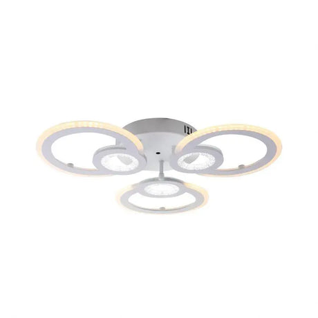 Lustra Led Cu Telecomanda Kade, 3 Cercuri, Lumina Rece/Calda/Neutra, Dimabila - vivimall.ro