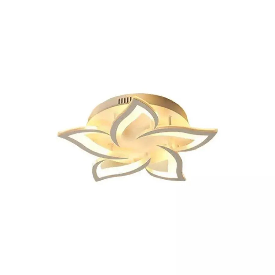 Lustra Led Cu Telecomanda Lotus, 5 Petale, Lumina Rece/Calda/Neutra, Dimabila - vivimall.ro
